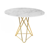 Satuario White Marble Dining Table